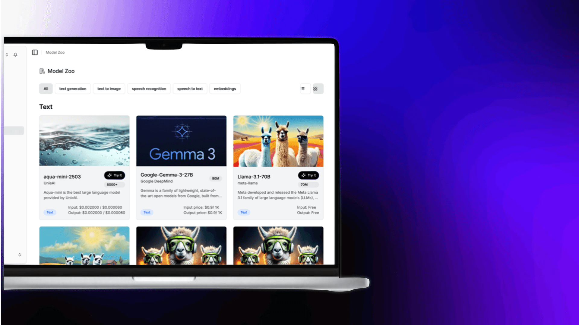 Introducing UnieAI Model Zoo, run powerful LLMs with one click